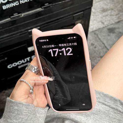 17立体猫耳朵气囊壳适用小米14手机壳14Ultra透明亚克力红米Note13防摔硬壳15Pro小红书in同款少女磁吸保护套 - 图0
