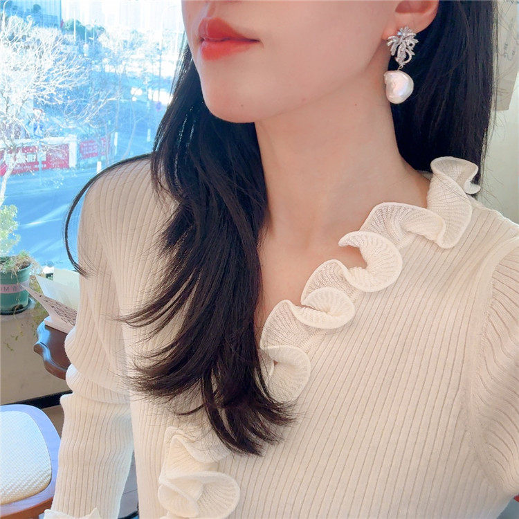 天然巴洛克异形珍珠耳环轻奢925纯银高级感耳饰女时尚气质防过敏,淘宝优惠券,粉丝福利购,淘宝优惠卷