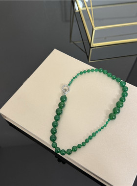 绿玉髓颈链玛瑙百搭女送妈妈简约