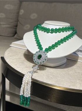 玛瑙毛衣链女长款首饰复古时尚潮