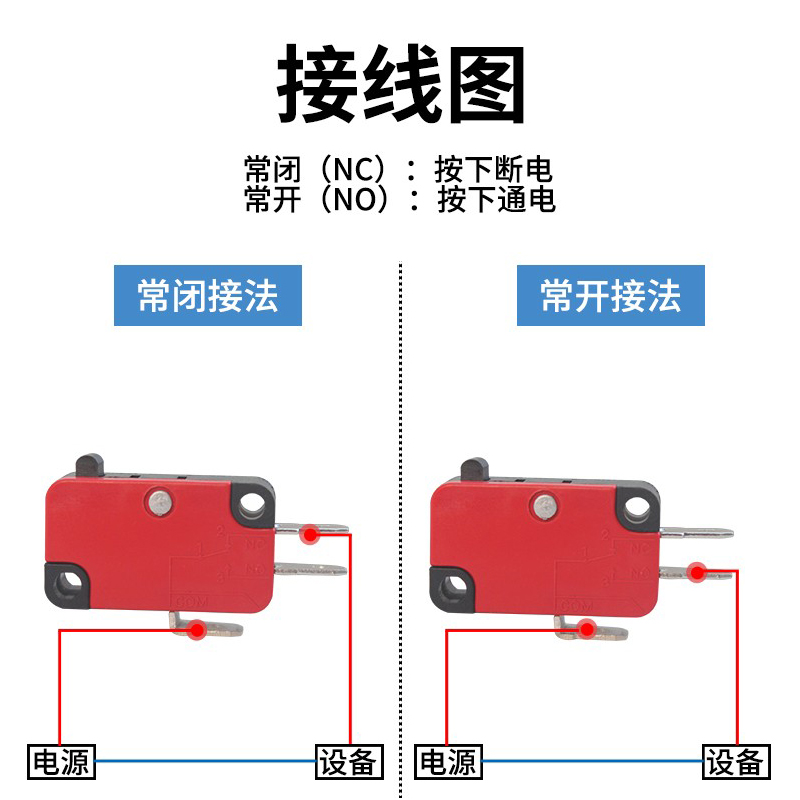 乐清CCC微动开关15A行程限位V-153/154/155/156-1C25按钮开关 - 图1