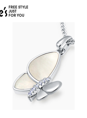 shes轻简珍珠拼接双层叠戴项链