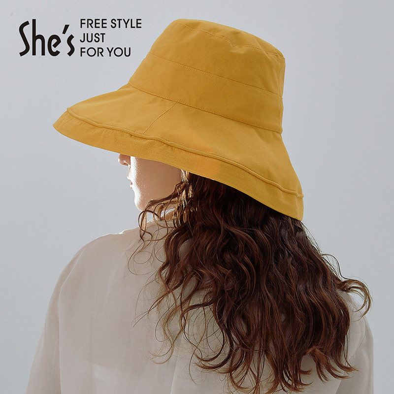 shes渔夫帽休闲折叠防晒太阳帽 shes饰品帽子