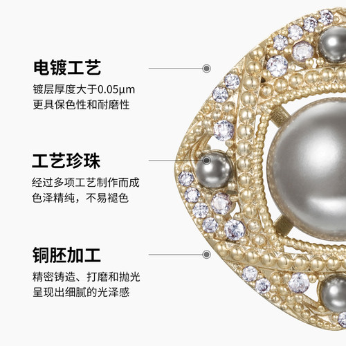 shes梵高丝柏星空微镶八芒星衬衫胸针高端精致时尚胸花女七夕礼物 - 图1