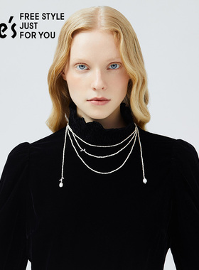 shes茜子穆夏长款baby珠珍珠项链