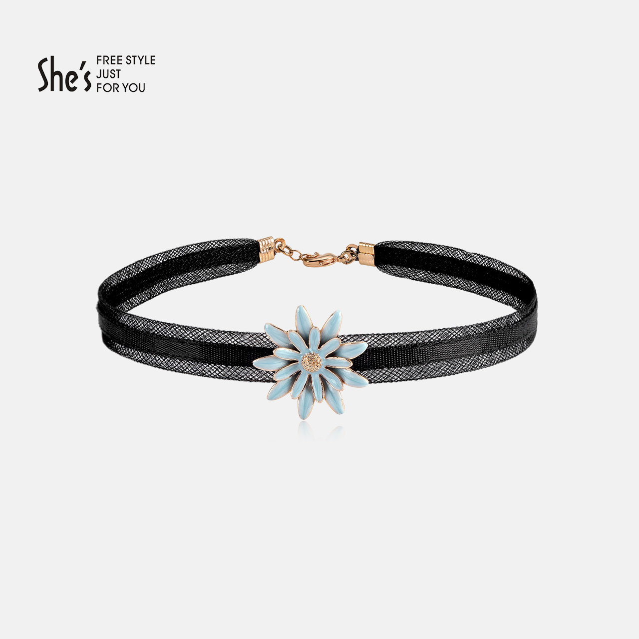 shes首饰品手工滴油雏菊女短项链 shes饰品项链