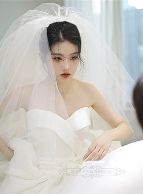 新娘结婚头纱超级蓬蓬纱婚礼婚纱