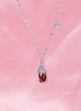 925纯银石榴石貔貅宝石项链