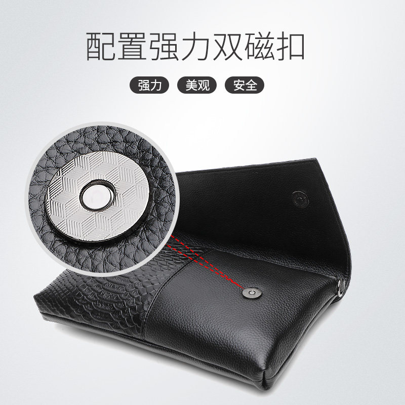 真皮新款2020时尚女士大容量手拿包 七黛女士包袋