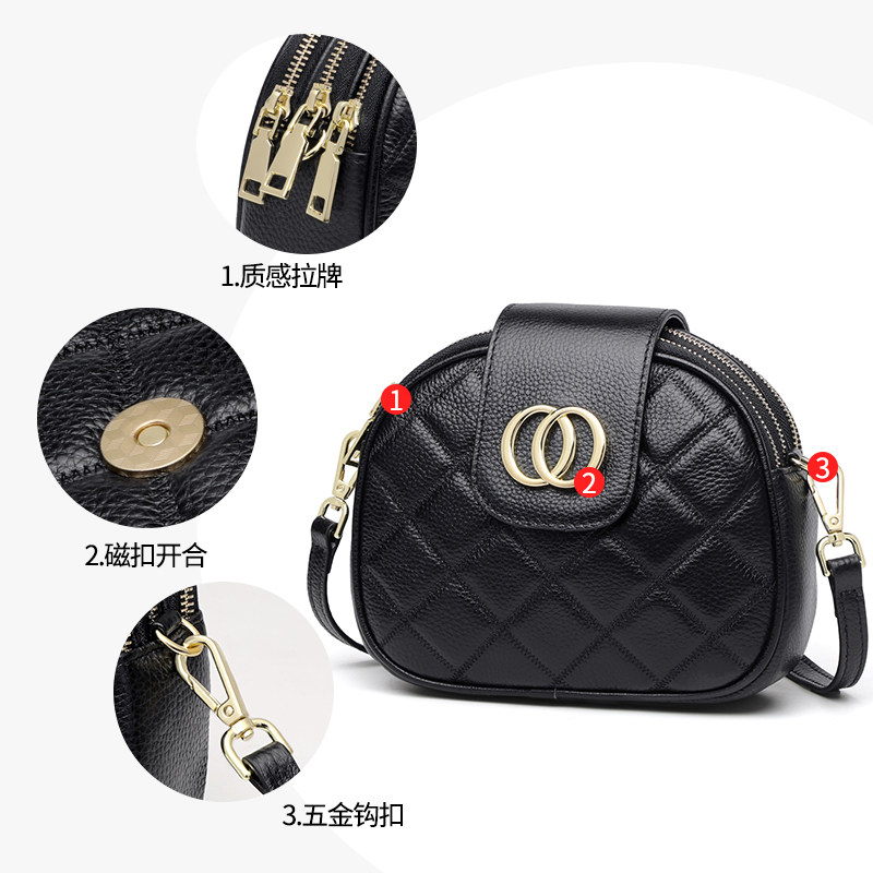 真皮2020新款大容量时尚百搭斜跨包 七黛女士包袋