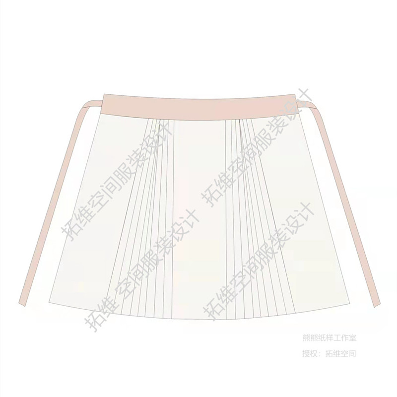汉服马面裙纸样明制复原版型电子版推挡打版绘图打印来料缝纫定制-图3