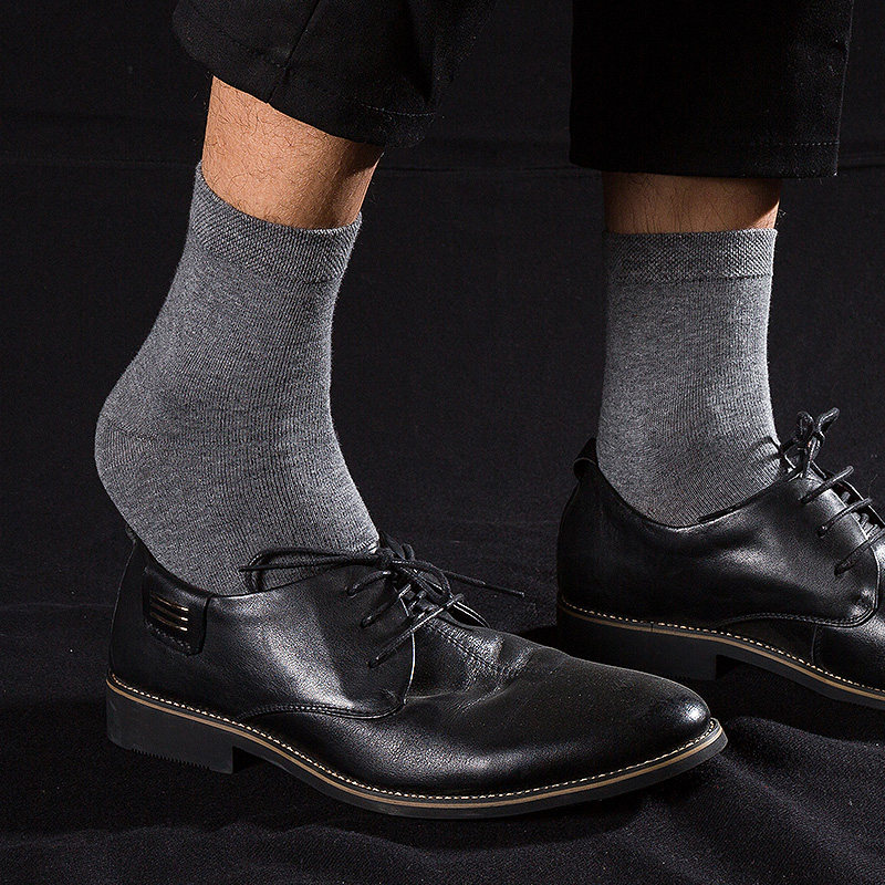 秋冬潮防臭黑白男士厚款北极绒袜子 北极绒南北极短袜/打底袜/丝袜/美腿袜