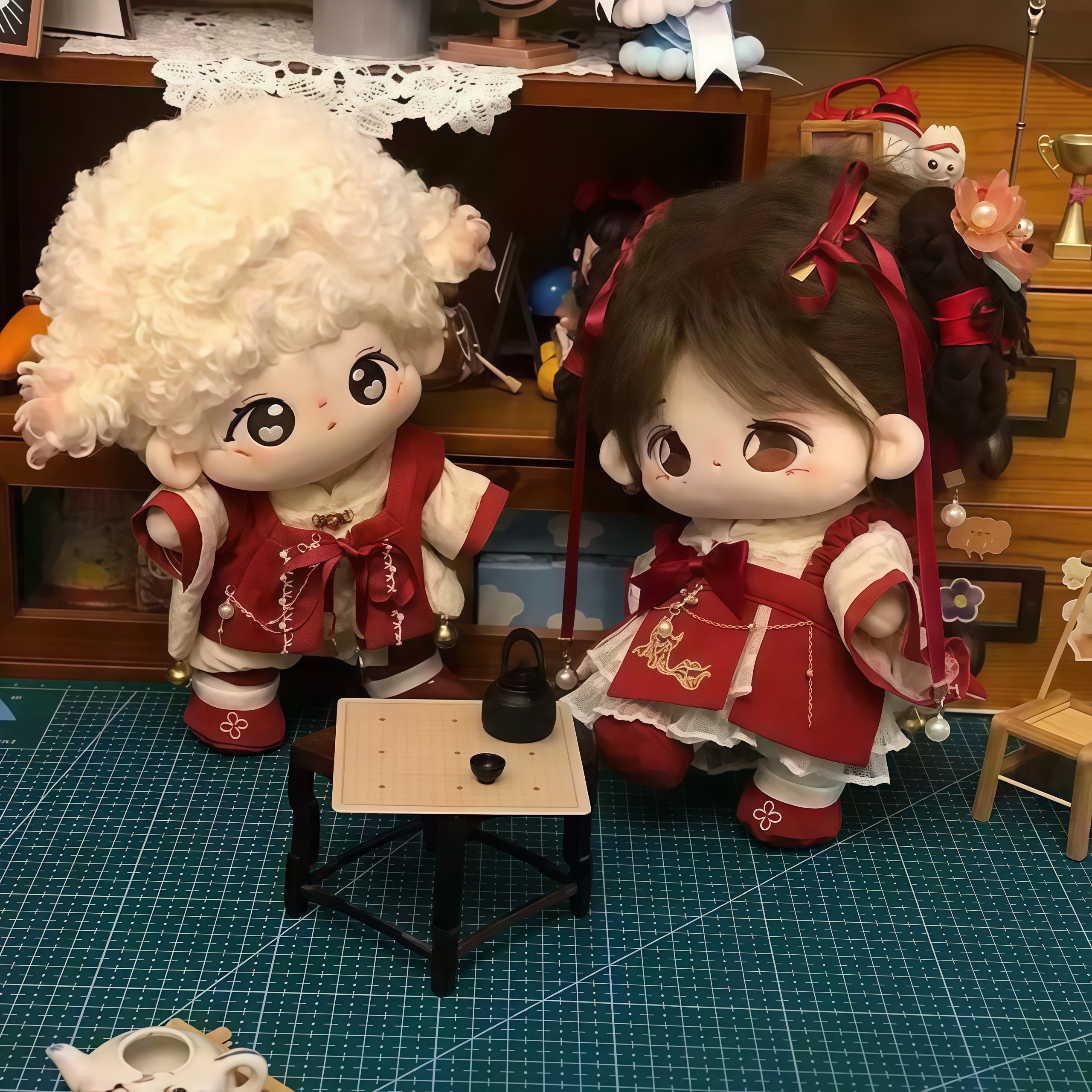 新款20cm娃衣鱼隐花溪古风套装棉花娃娃衣服套装玩偶公仔换装服,淘宝优惠券,粉丝福利购,淘宝优惠卷