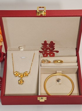 婚礼摆台订婚假五金首饰套装摆件