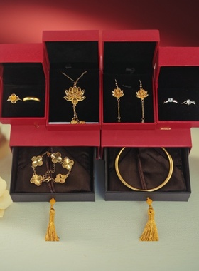 婚礼摆台订婚假五金首饰套装摆件