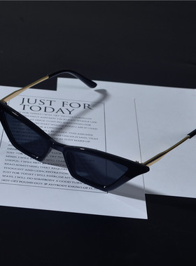 欧美ins原宿复古小方框猫眼太阳镜韩版个性窄框墨镜圆脸显瘦眼镜