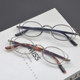 European and American retro metal punk style oval sunglasses