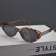 European and American retro fashionable triangle cat eye sunglasses