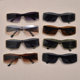 European and American retro metal punk one-piece large frame sunglasses