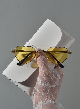 欧美ins新款爱心海洋片墨镜韩版网红同款百搭桃心形小脸太阳眼镜