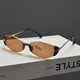 Anti-UV Cat Eye Retro Men's and Women's Brown Sunglasses