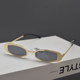 European and American retro fashionable oval punk sunglasses