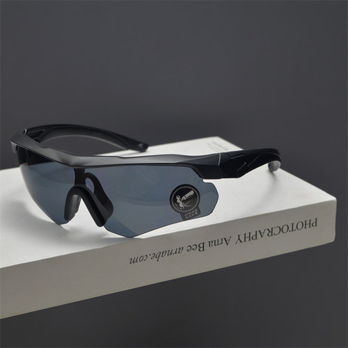 千禧风未来科技感防风尘骑行眼镜男女户外射击战术太阳镜炫彩墨镜 - 图2