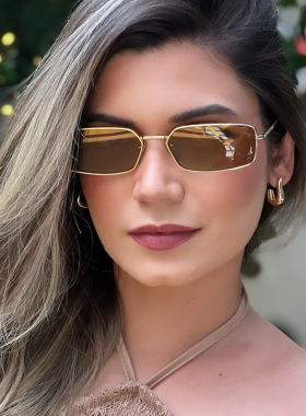 遮阳长方形复古男女朋克风太阳镜