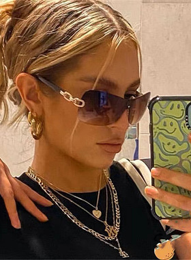 遮阳长方形复古女士镶钻太阳眼镜