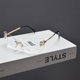 UV proof square retro male and female letter sunglasses
