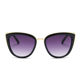 European and American retro trendy women's sunglasses summer personality cat eye sunglasses concave shape round face large frame slimming glasses