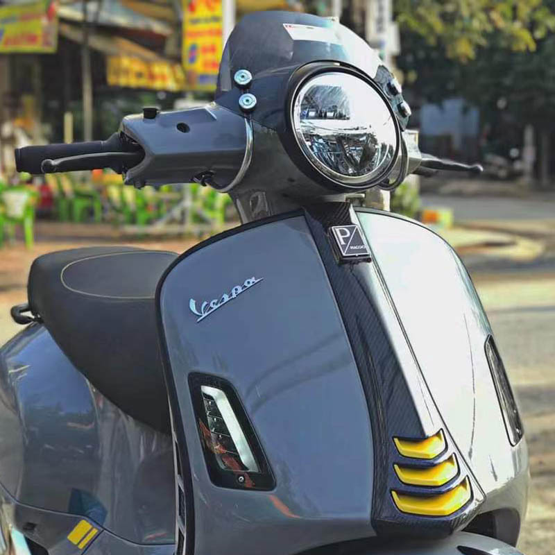 适用于Vespa GTS300摩托车改装全车黑化配件6日边条大灯框传动盖 - 图0