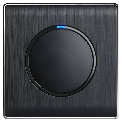 Слегка переключить черный 86 темный установка домашнего переключателя, набор пять -ямы с светодиодной одной открытой стеной 16a