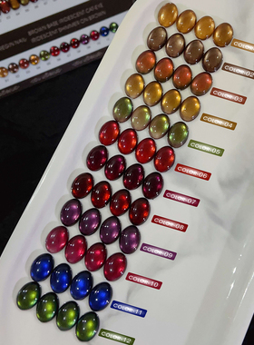 网红10色棕底彩光猫眼甲油胶一整套显白深色咖底玻璃珠灯泡猫眼胶