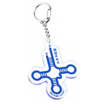 Оригинальный браслет с одной бусиной, акриловый брелок, двусторонная подвеска, подарок на день рождения