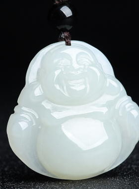 女款男士观音情侣和田玉佛公吊坠