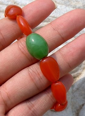 3275天然新疆和田玉籽料手链