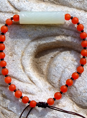 天然籽料手链证书新疆和田玉