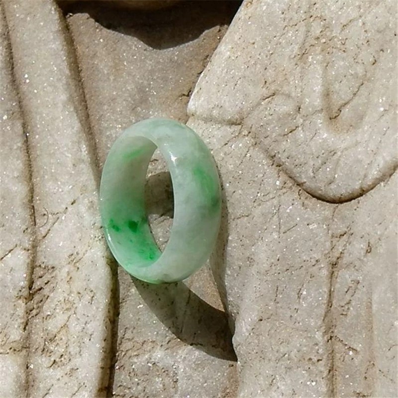 Natural Grade A Burmese Laokeng Jadeite Ring Ring 17