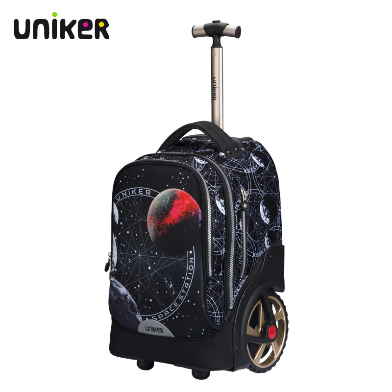 uniker初中学生拉杆女爬楼旅登机包 uniker旅行袋