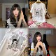 REOY STUDIO ປັບແຕ່ງ NewJeans Daniel ແບບດຽວກັນງາມ bunny ສາວ ເສື້ອທີເຊີດແຂນສັ້ນສໍາລັບແມ່ຍິງ