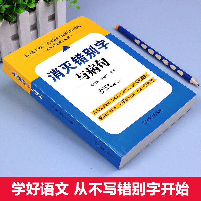 小学初高中生语文易错字词病句修改消灭错别字与病句辨析详解大全三四五六七八九年级小学生初高中生语文纠错手册专项训练教辅书籍 - 图0