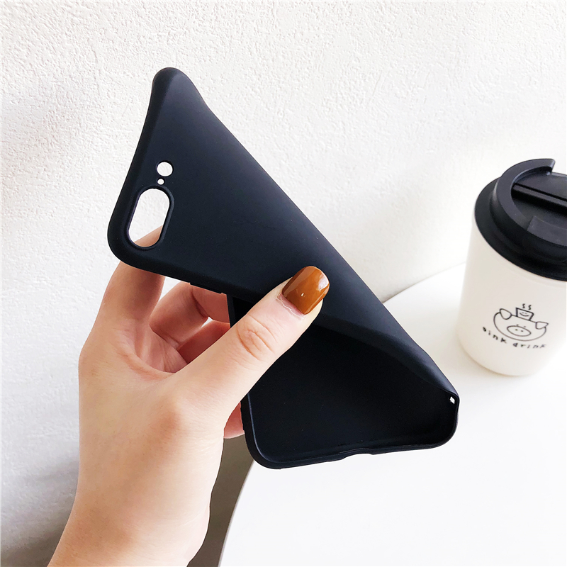 千与千寻无脸男手机壳12适用苹果17proMax气囊支架伸缩iphoneAir立体卡通13磨砂黑色15P全包14软壳16plus防摔 - 图2