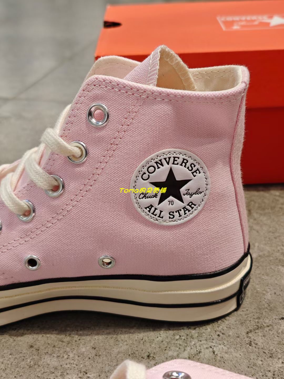 Converse匡威2024春1970s樱花粉高帮女子运动休闲帆布鞋A11441C