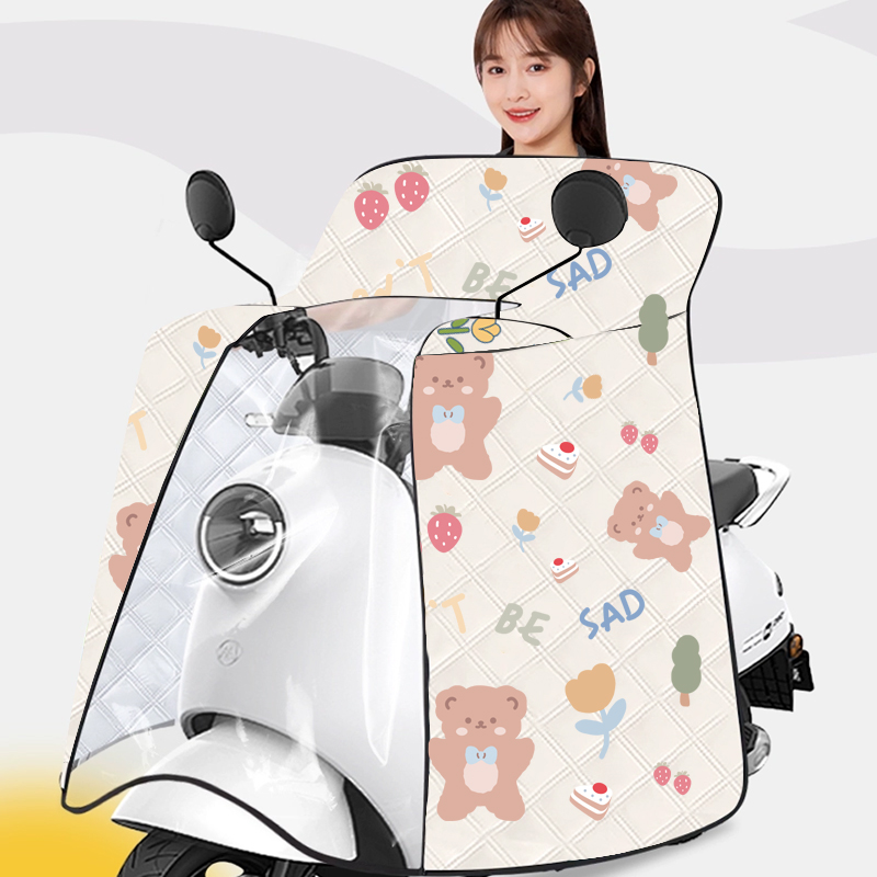 斗篷式电动车挡风被夏季款全包防水遮阳电瓶摩托车加大加宽防晒罩