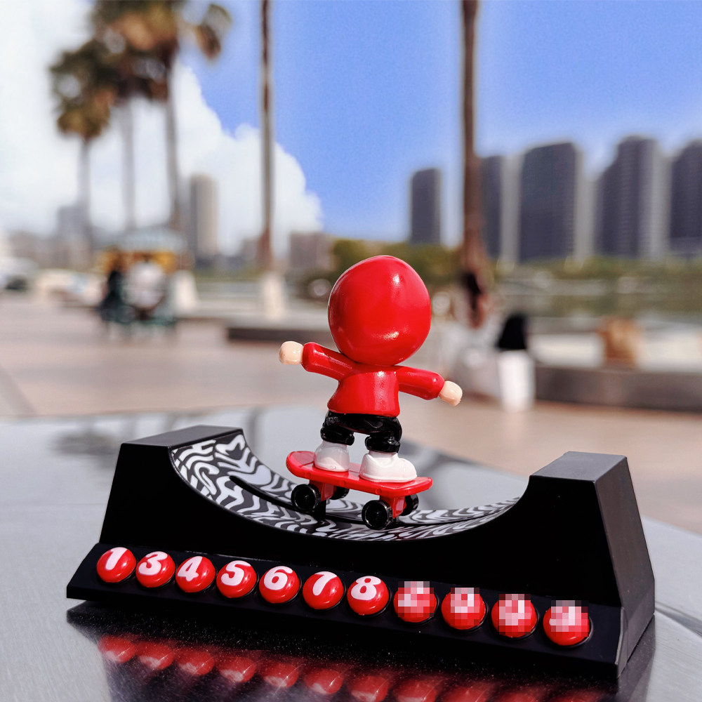 周杰伦官方正版周同学范特西滑板停车号码牌车载手办演唱会周边