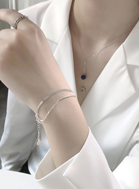 日韩S925纯银手链女个