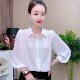 ເສື້ອ chiffon ຂະຫນາດບວກຂອງແມ່ຍິງໃນລະດູຮ້ອນປ້ອງກັນແສງແດດ cardigan ແສງສະຫວ່າງແລະເສື້ອບາງ temperament versatile cover belly slim coat loose shirt