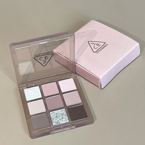 3ce九色眼影盘沙丘灰粉A SHY ASH哑光低饱和灰粉色9色眼影九宫格 - 图2