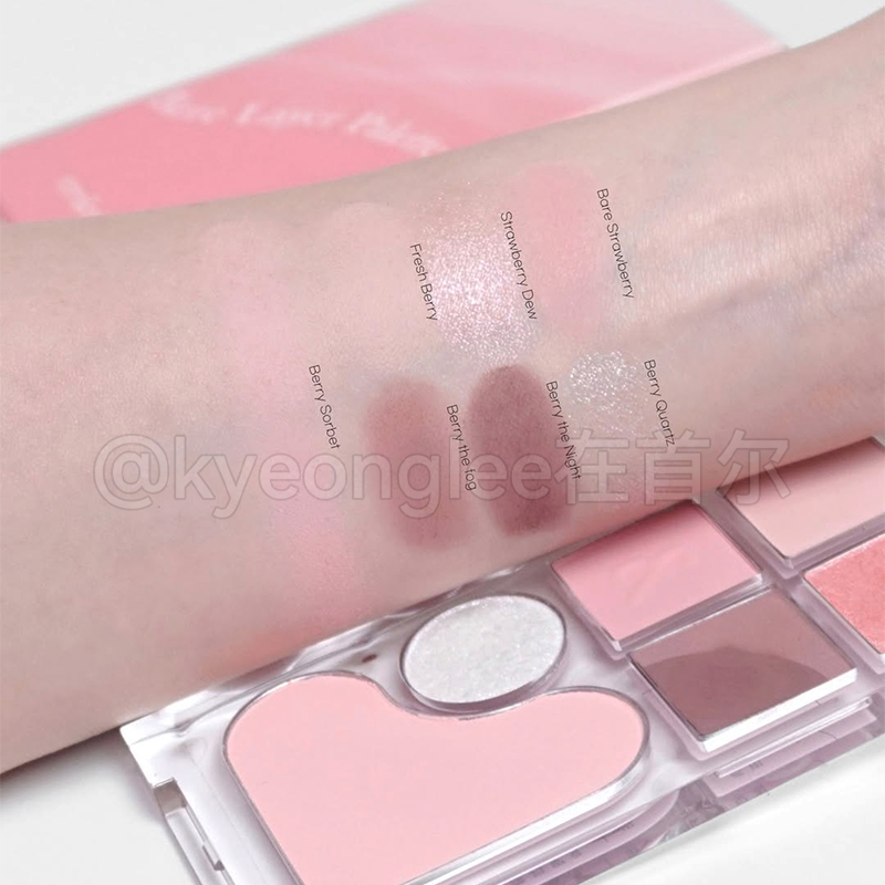 romand水月综合眼影盘修容腮红多功能一体盘哑光高光顺滑显色自然 - 图1